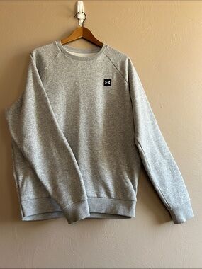 Under Armour Men's Fleece Logo Grey Crewneck Sweatshirt. Size Large. NWOT.